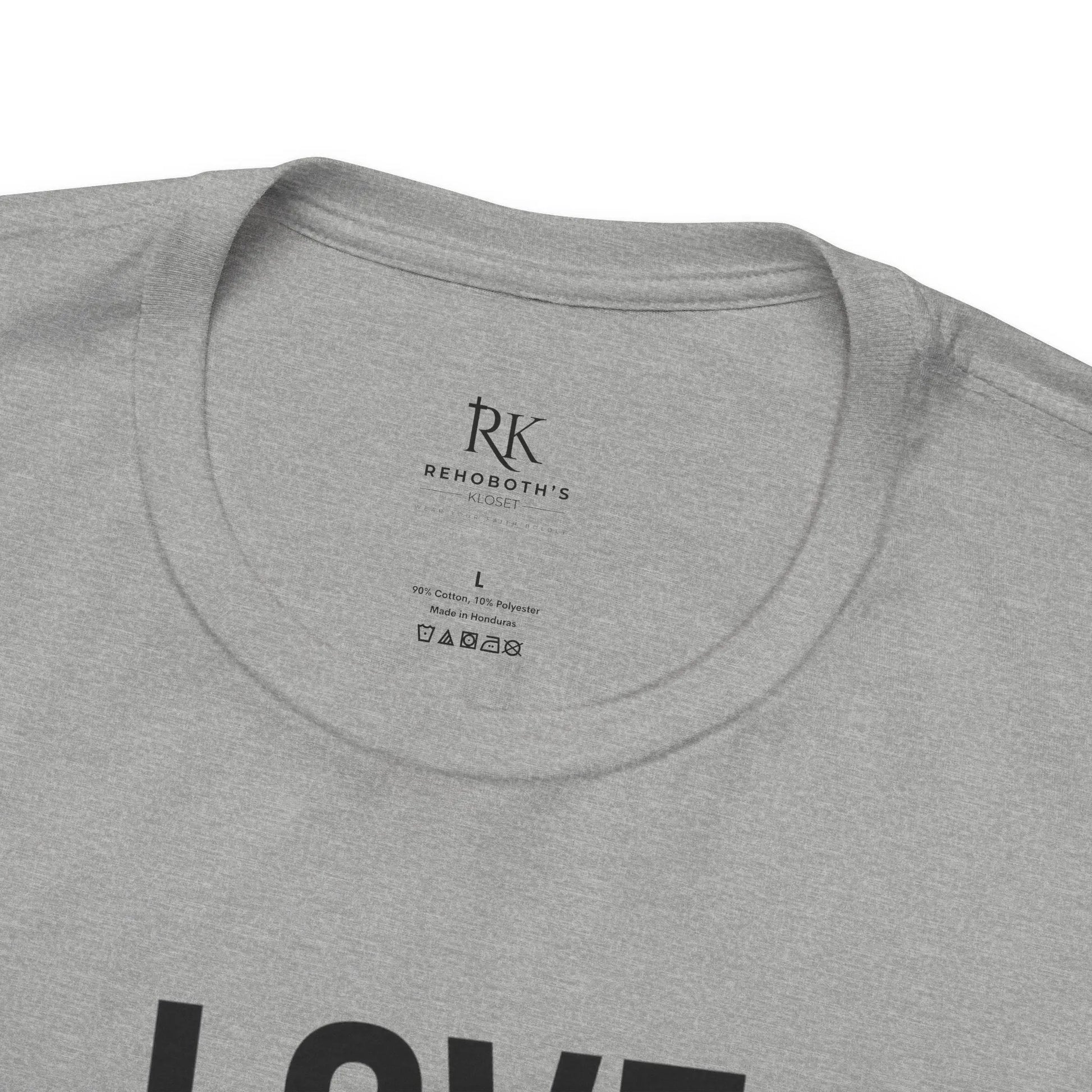 Love Like Jesus T-Shirt | 1 John 4:7-8 Christian Tee | Faith-Based Scripture Shirt | Rehoboth’s Kloset Printify