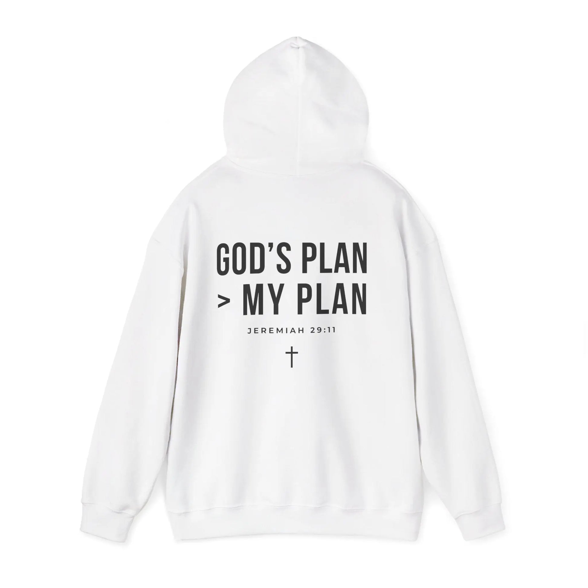 God’s Plan > My Plan Hoodie | Jeremiah 29:11 Christian Hoodie | Faith-Based Streetwear Sweatshirt | Rehoboth’s Kloset Printify