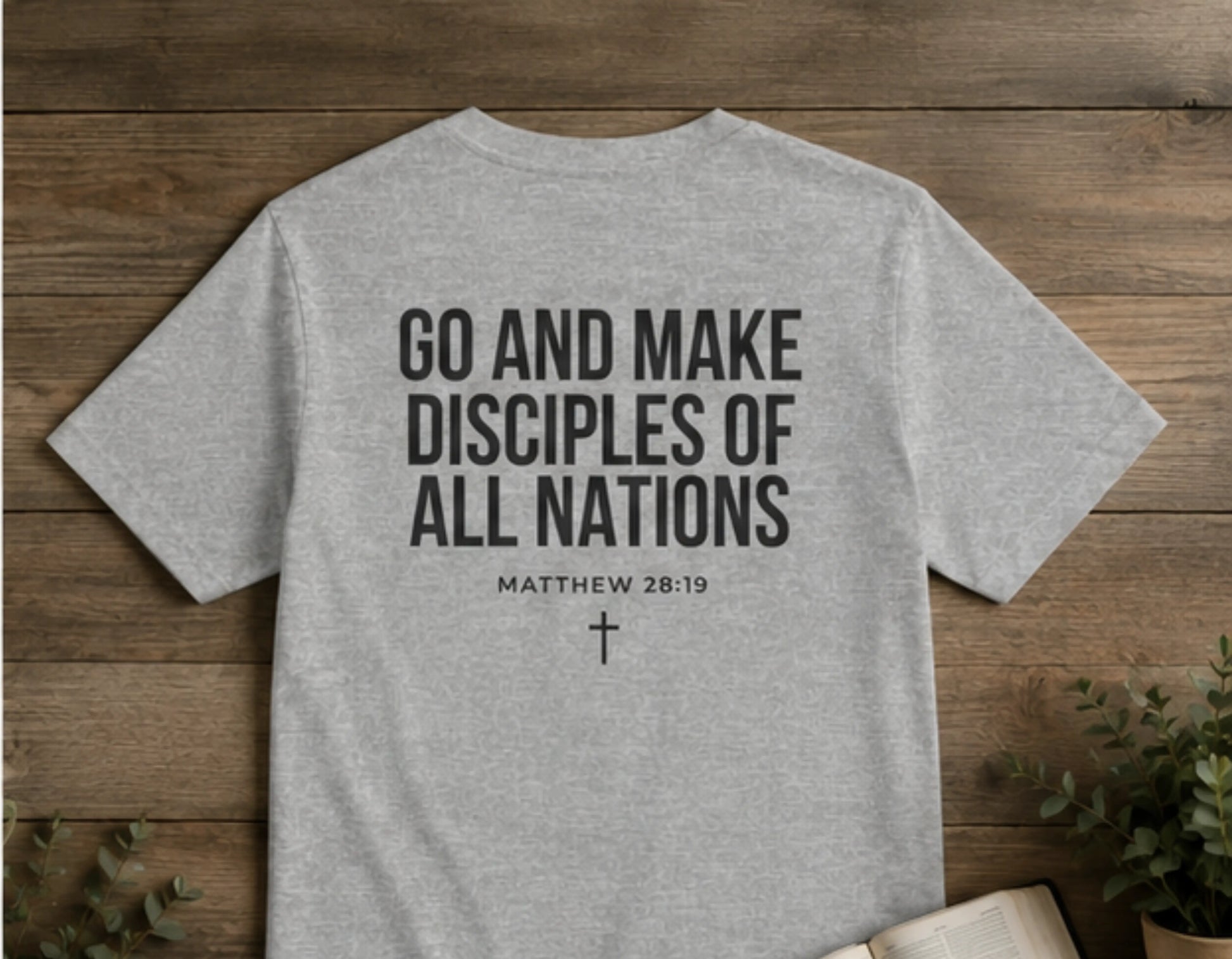 Go and Make Disciples Christian T-Shirt | Matthew 28:19 Bible Verse Tee | Christian Streetwear | Faith-Based Graphic Shirt | Rehoboth’s Kloset Printify