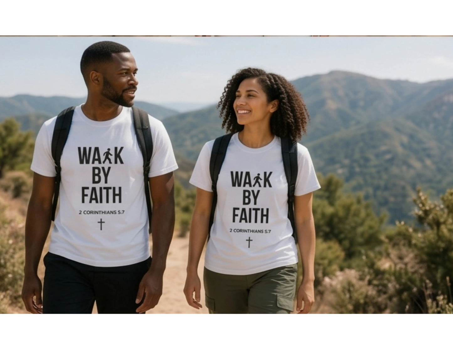 Walk by Faith T-Shirt | Minimalist Christian Tee | 2 Corinthians 5:7 Scripture Shirt | Faith-Based Streetwear | Religious Graphic Tee | Unisex Bible Verse Shirt | Christian Apparel Gift Printify