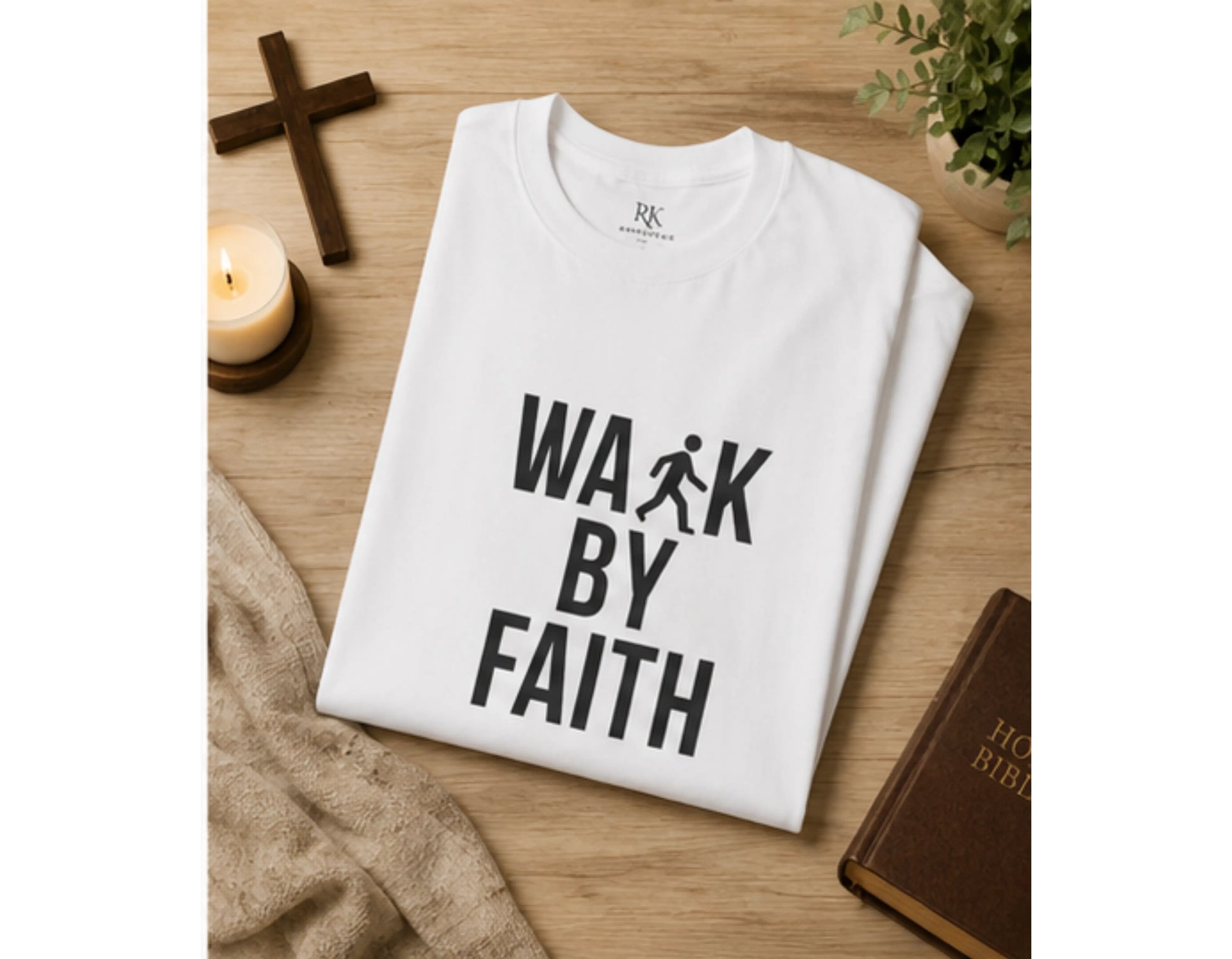 Walk by Faith T-Shirt | Minimalist Christian Tee | 2 Corinthians 5:7 Scripture Shirt | Faith-Based Streetwear | Religious Graphic Tee | Unisex Bible Verse Shirt | Christian Apparel Gift Printify