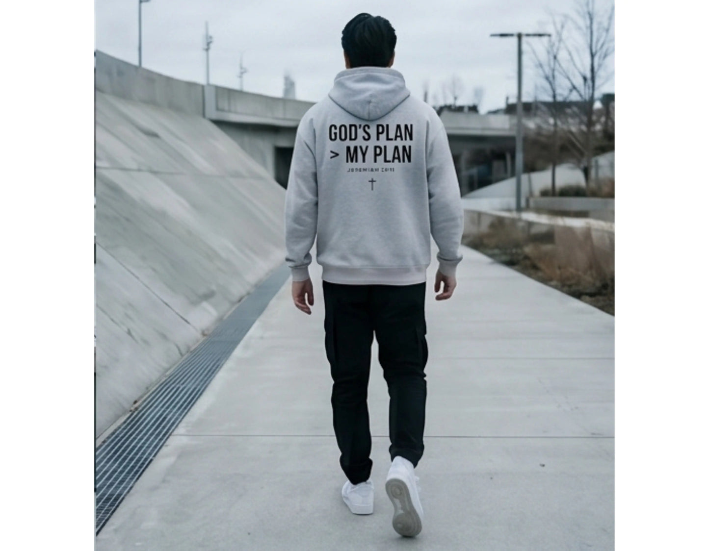 God’s Plan > My Plan Hoodie | Jeremiah 29:11 Christian Hoodie | Faith-Based Streetwear Sweatshirt | Rehoboth’s Kloset Printify