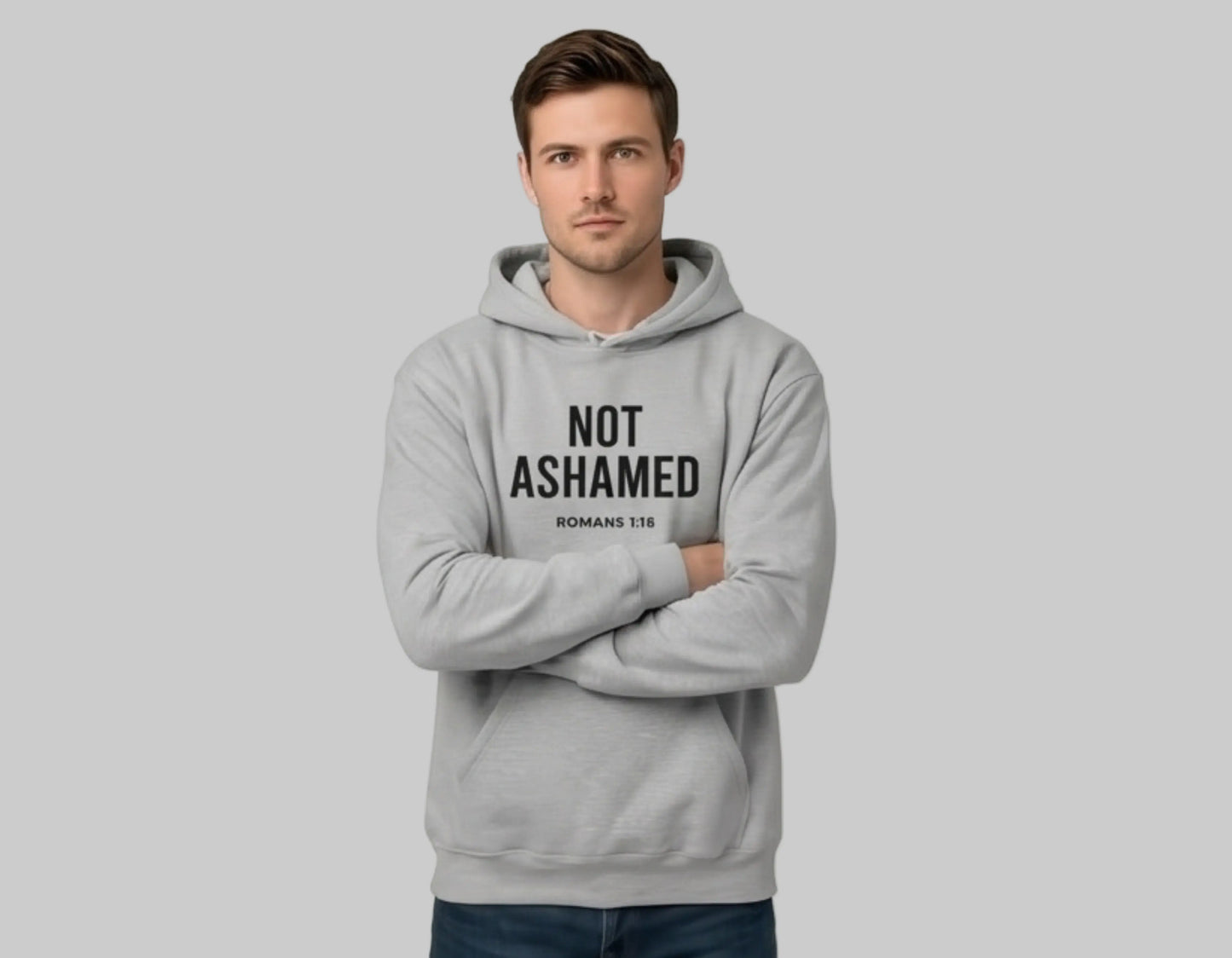 Not Ashamed Hoodie | Romans 1:16 Christian Hoodie | Faith-Based Streetwear Sweatshirt | Rehoboth’s Kloset Printify