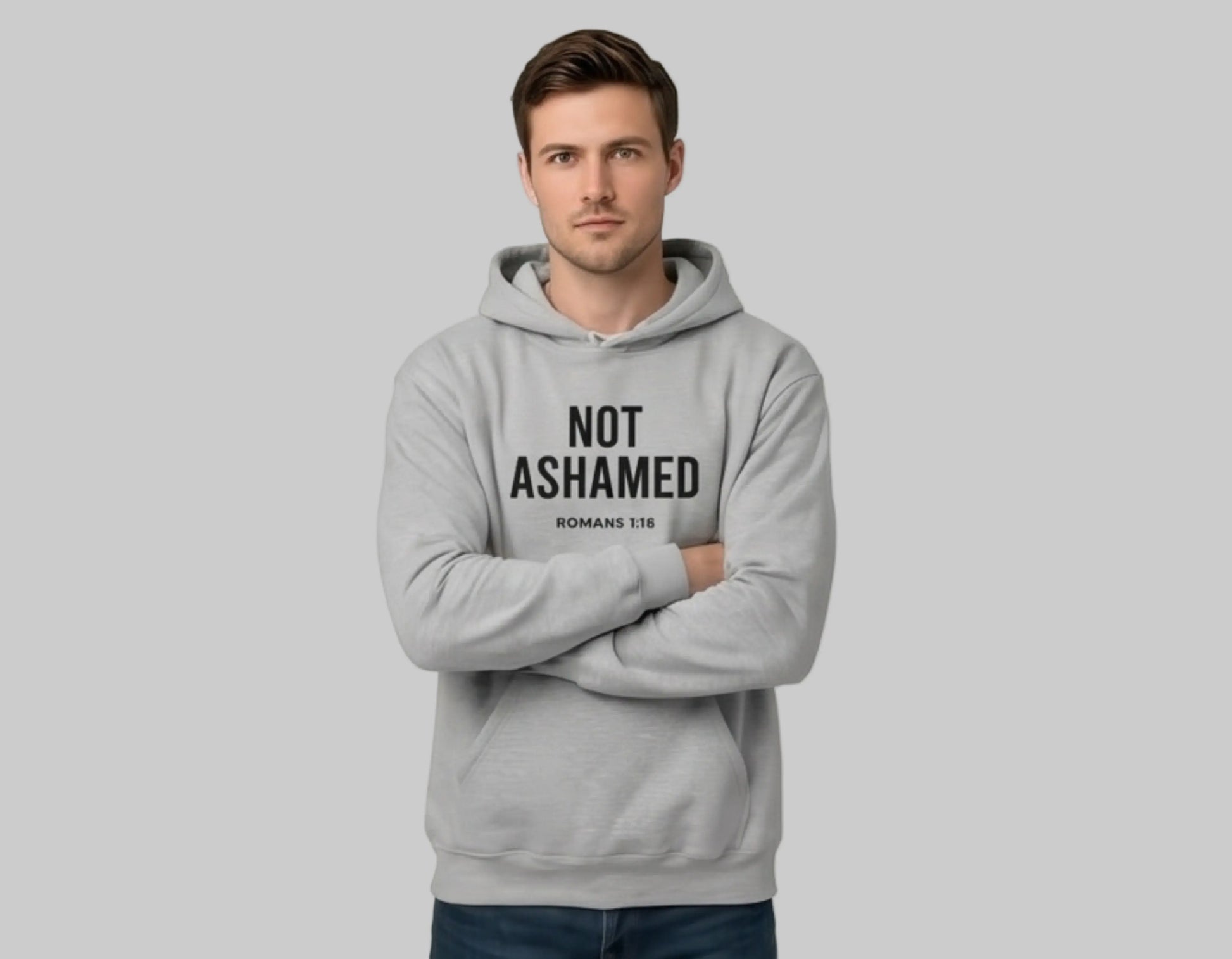 Not Ashamed Hoodie | Romans 1:16 Christian Hoodie | Faith-Based Streetwear Sweatshirt | Rehoboth’s Kloset Printify