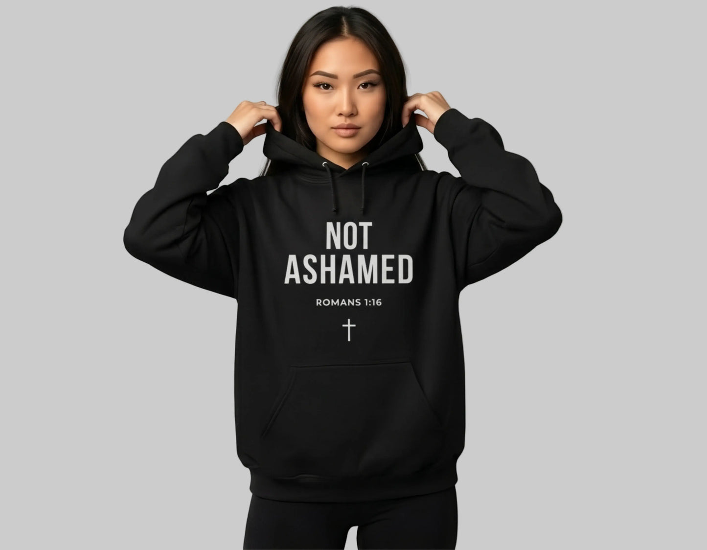 Not Ashamed Hoodie | Romans 1:16 Christian Hoodie | Faith-Based Streetwear Sweatshirt | Rehoboth’s Kloset Printify