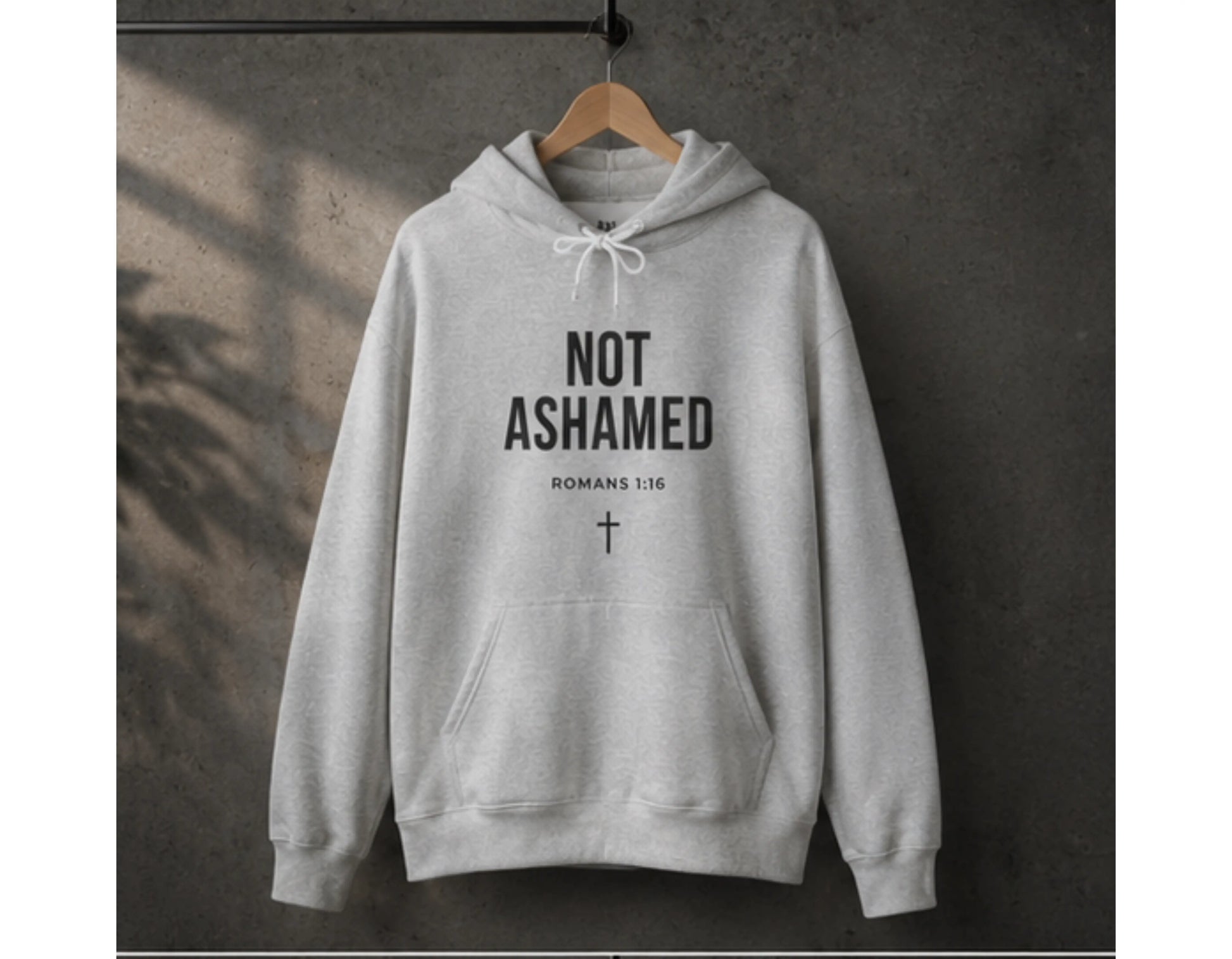 Not Ashamed Hoodie | Romans 1:16 Christian Hoodie | Faith-Based Streetwear Sweatshirt | Rehoboth’s Kloset Printify