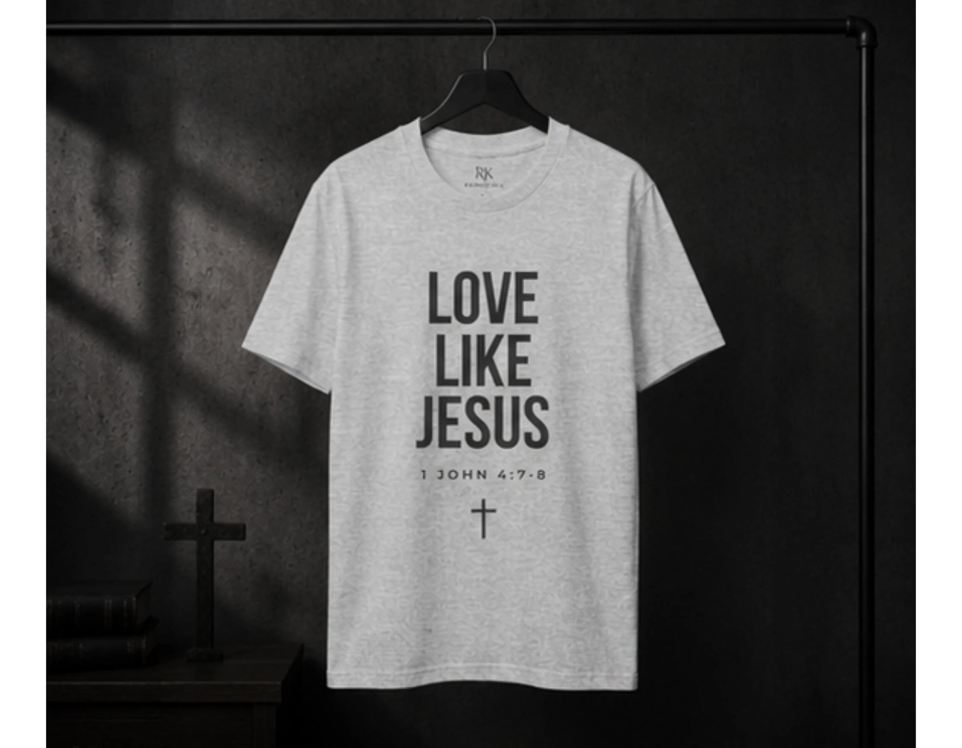 Love Like Jesus T-Shirt | 1 John 4:7-8 Christian Tee | Faith-Based Scripture Shirt | Rehoboth’s Kloset Printify