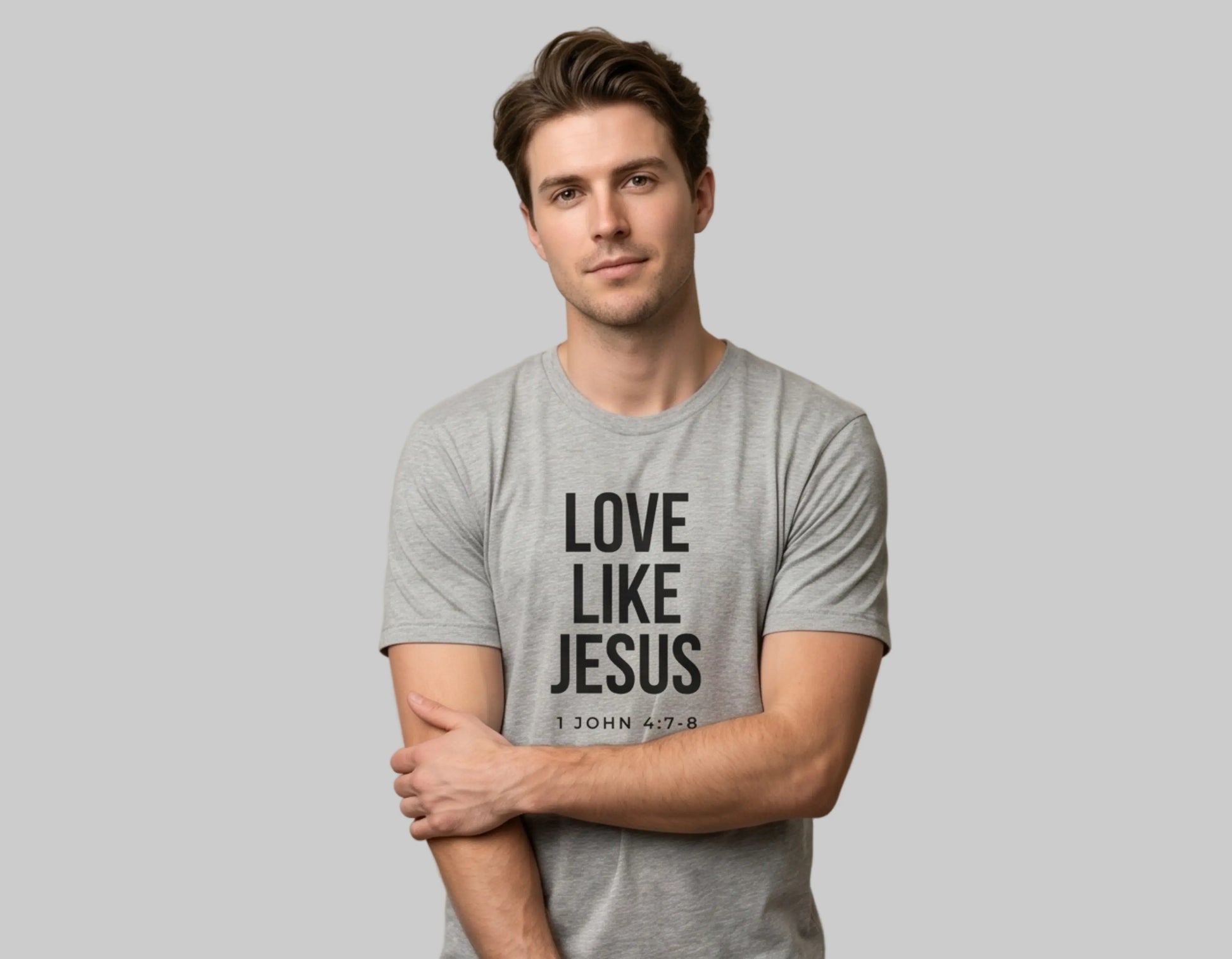 Love Like Jesus T-Shirt | 1 John 4:7-8 Christian Tee | Faith-Based Scripture Shirt | Rehoboth’s Kloset Printify