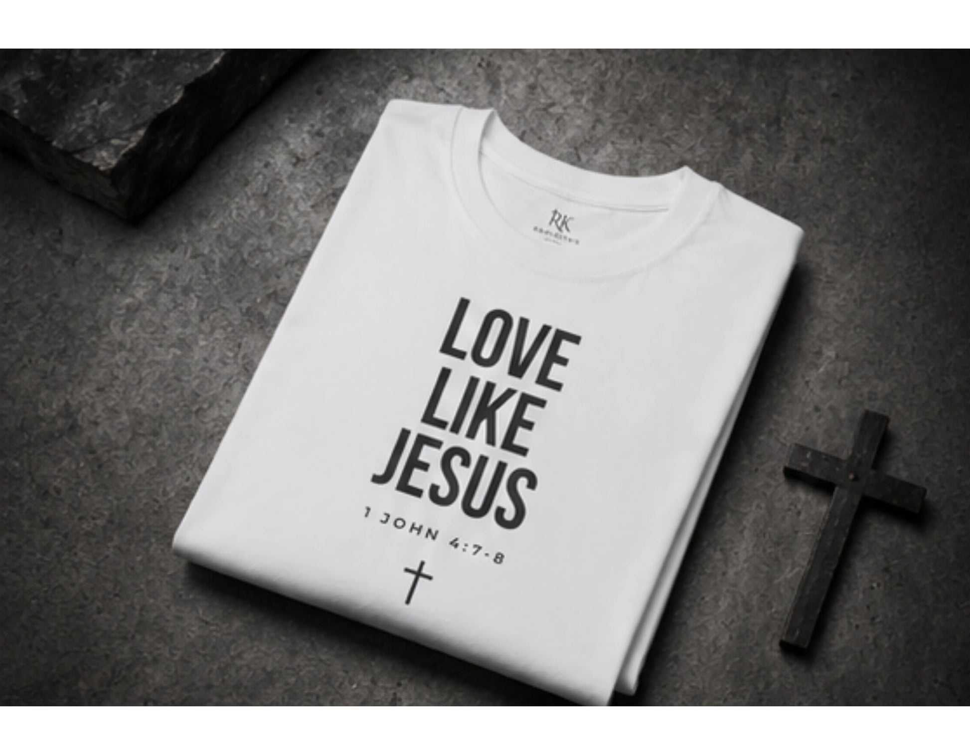 Love Like Jesus T-Shirt | 1 John 4:7-8 Christian Tee | Faith-Based Scripture Shirt | Rehoboth’s Kloset Printify