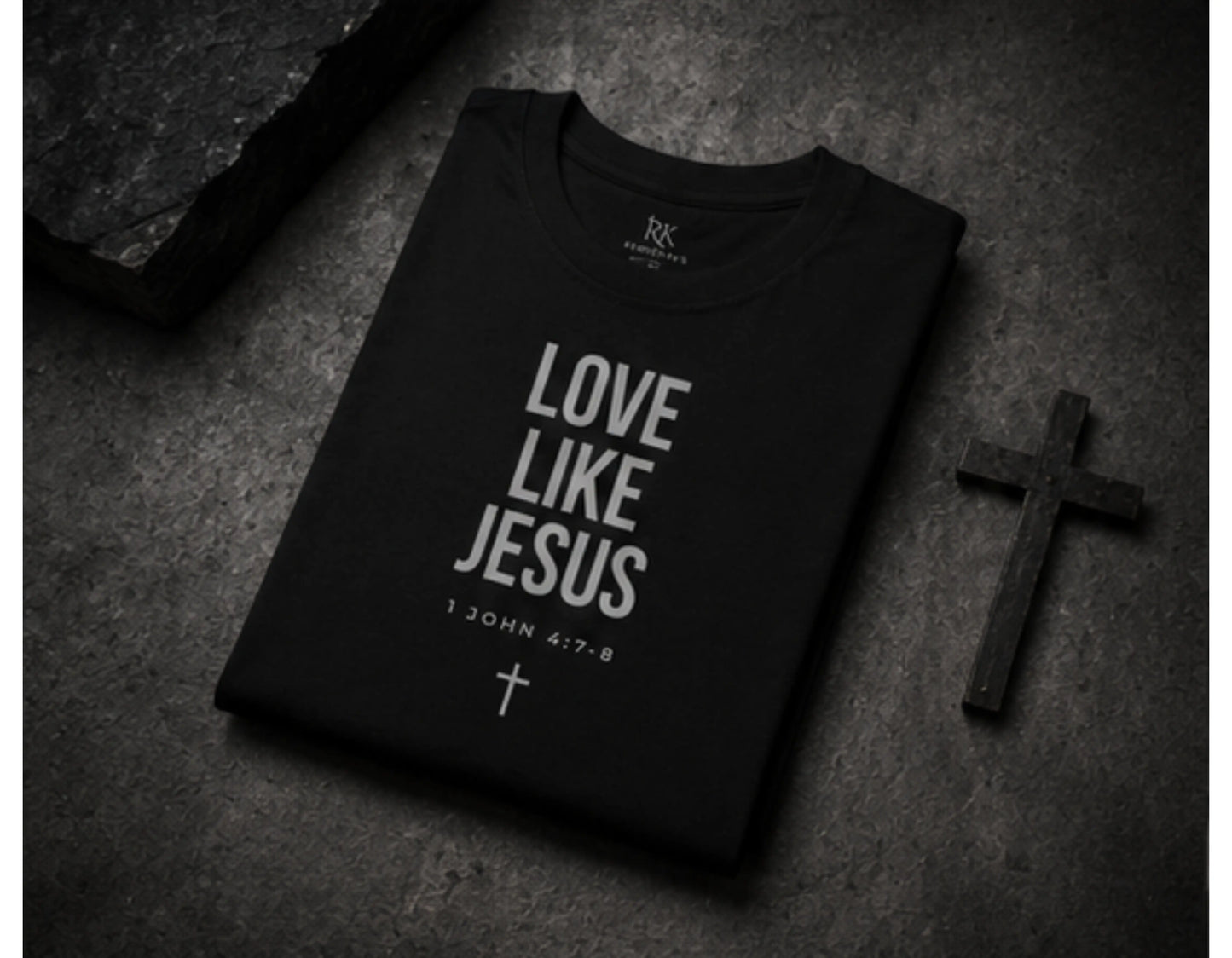 Love Like Jesus T-Shirt | 1 John 4:7-8 Christian Tee | Faith-Based Scripture Shirt | Rehoboth’s Kloset Printify