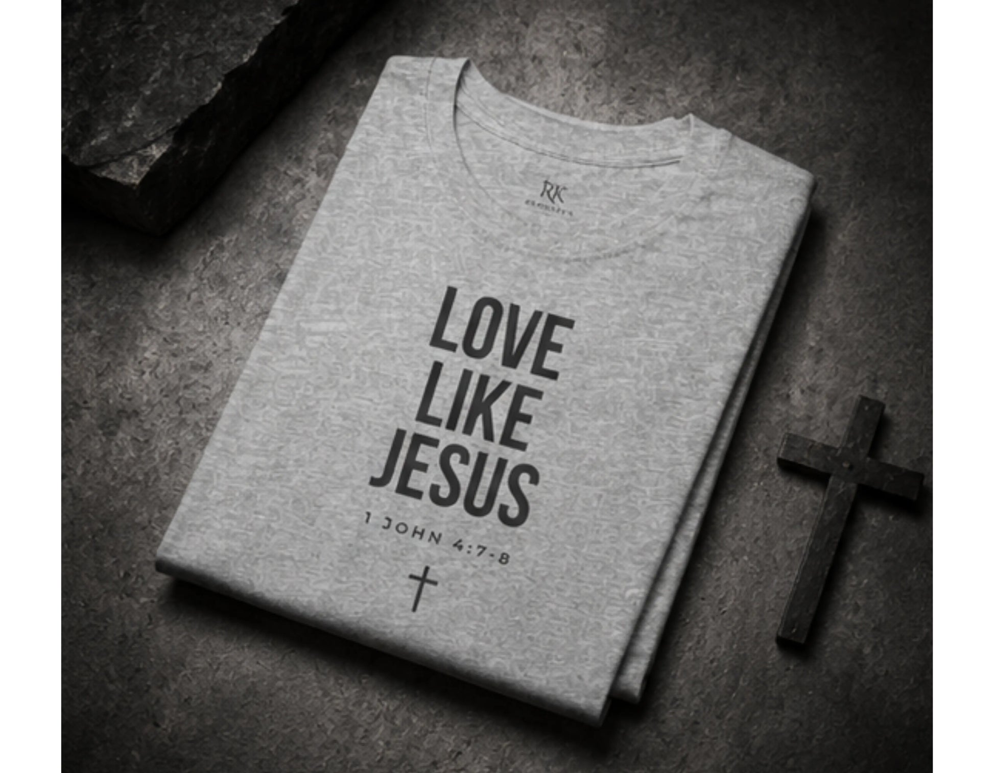 Love Like Jesus T-Shirt | 1 John 4:7-8 Christian Tee | Faith-Based Scripture Shirt | Rehoboth’s Kloset Printify